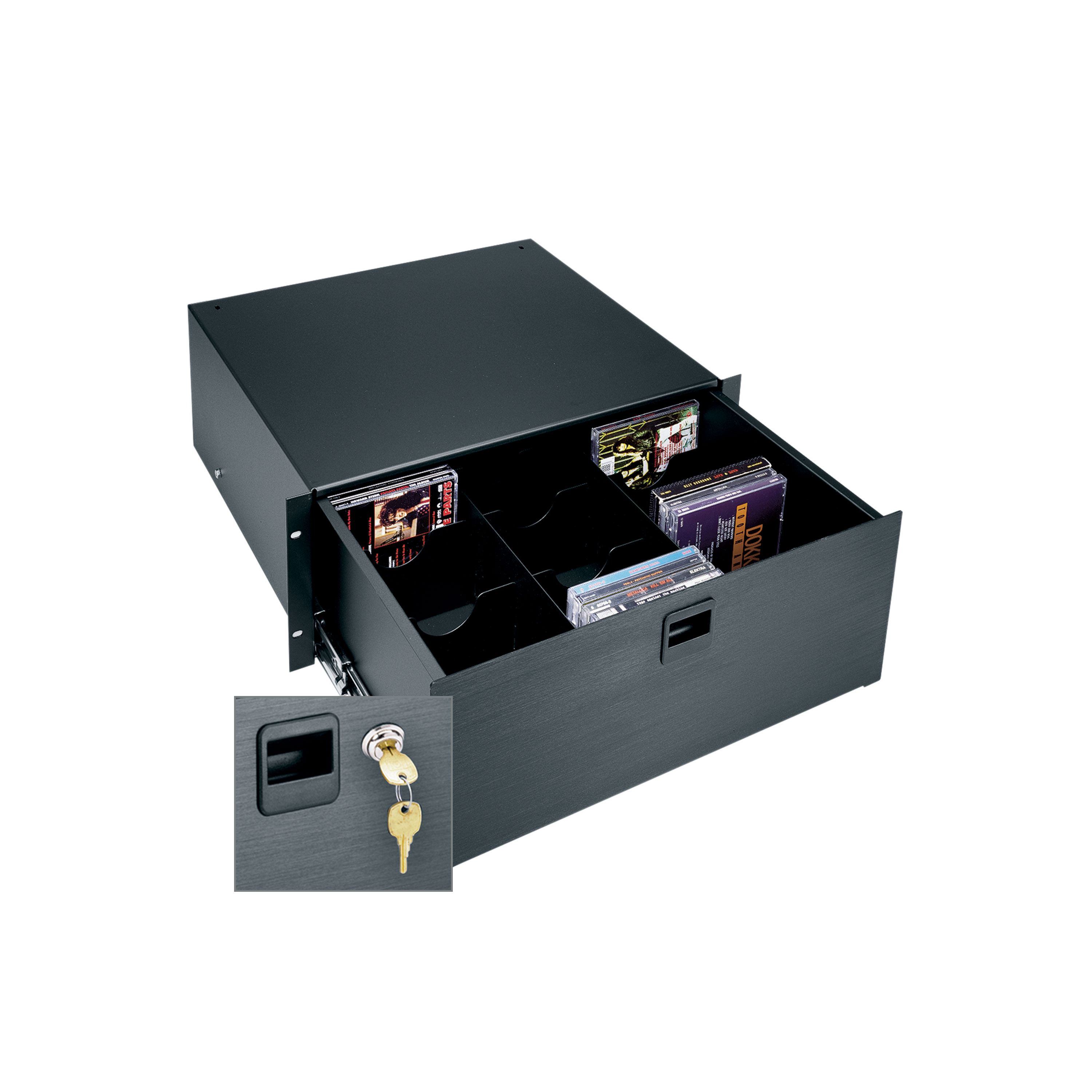 Middle Atlantic D4LK 4 RU Drawer, Anodized with Lock
